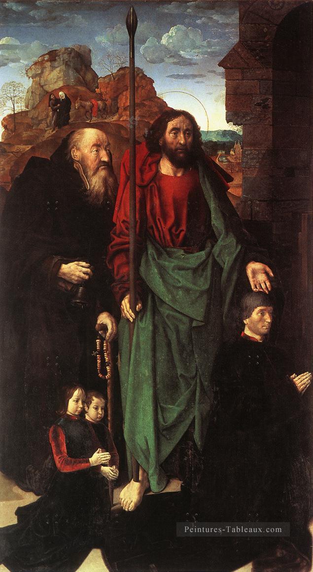 Sts Anthony et Thomas avec Tommaso Portinari Hugo van der Goes Peintures à l'huile